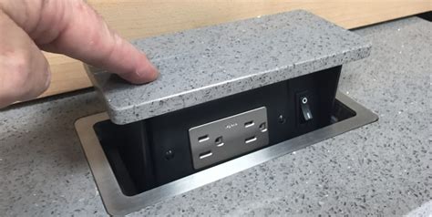 electrical box that pops up|countertop outlet in pop up.